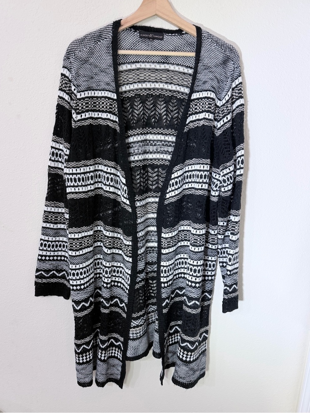 Almost Famous Fair Isle Crochet Cardigan Plus Size 3X